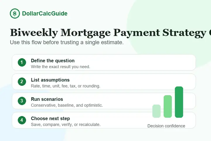 biweekly mortgage payment strategy checklist infographic
