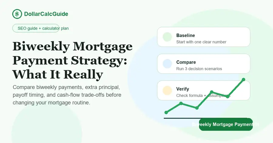 biweekly mortgage payment strategy planning infographic
