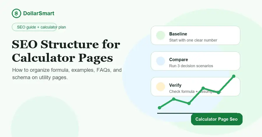 calculator page SEO infographic thumbnail