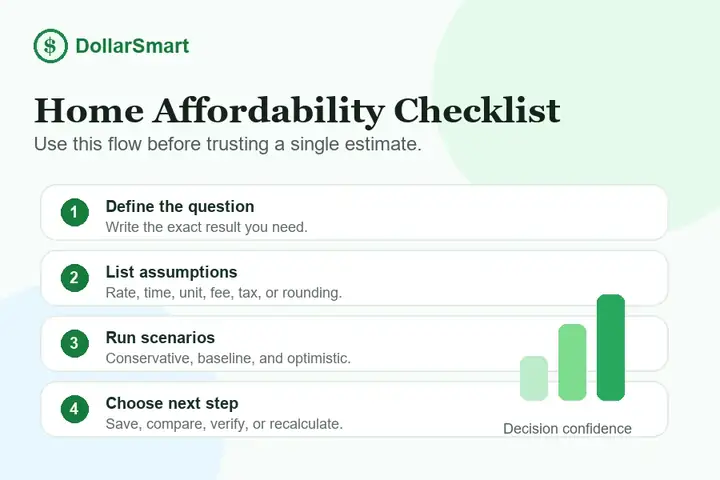 home affordability checklist infographic